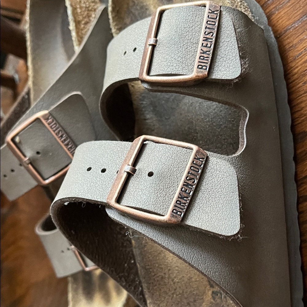 Birkenstock Kids Brown Double Strap Sandals